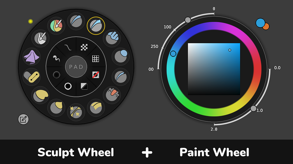GUMROAD Sculpt+Paint Wheel Blender AddOn 2024 Free Daz 3D Models