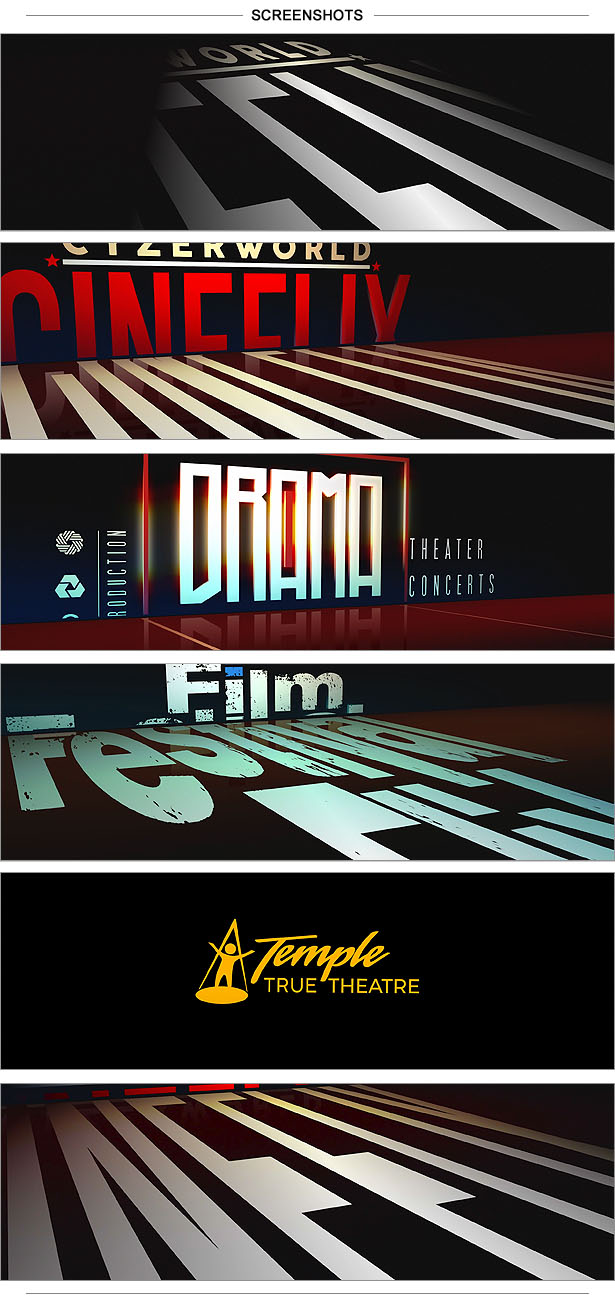 Logo Shadow Streaks - Theater Cinema Stage - 2