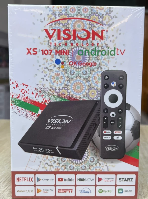 TV Box Vision XS 107 Mini 2025 Dual WiFi Android 13 Abonnement