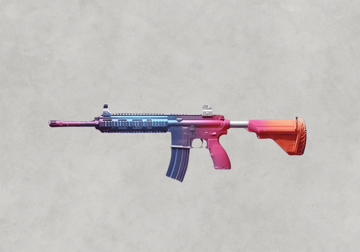 سكن M416 Colorful – ألوان متعددة مرسومة بشكل فني