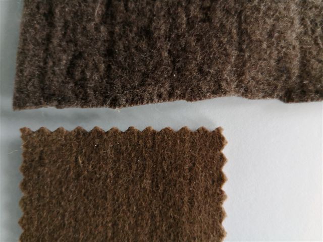 1) Velour d'origine et velour echantillon