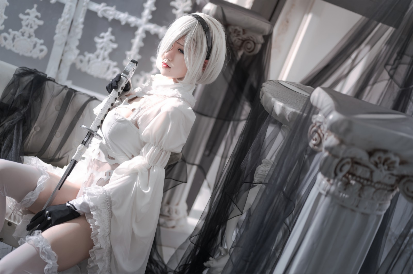 桜满三时 – 2B 花嫁 Cosplay 高清写真集（21P-367.4MB）原神主题插图6