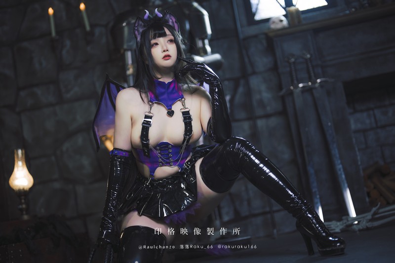 落落Raku 实习魅魔 Succubus Cosplay 写真 42P插图6