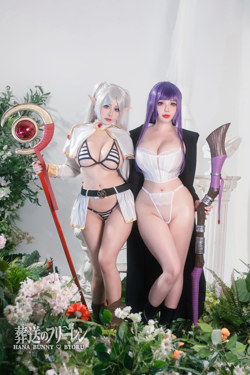 Hana Bunny 芙莉莲×菲伦 Cosplay写真｜Sousou no Frieren 高清图片合集[24P-256.1M]插图2