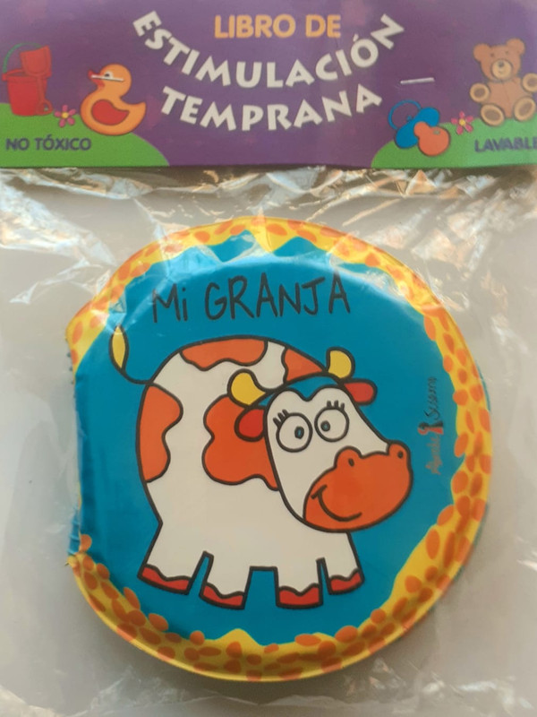 LIBRO BAÑO ESTIMULACION TEMPRANA PVC, MI GRANJA