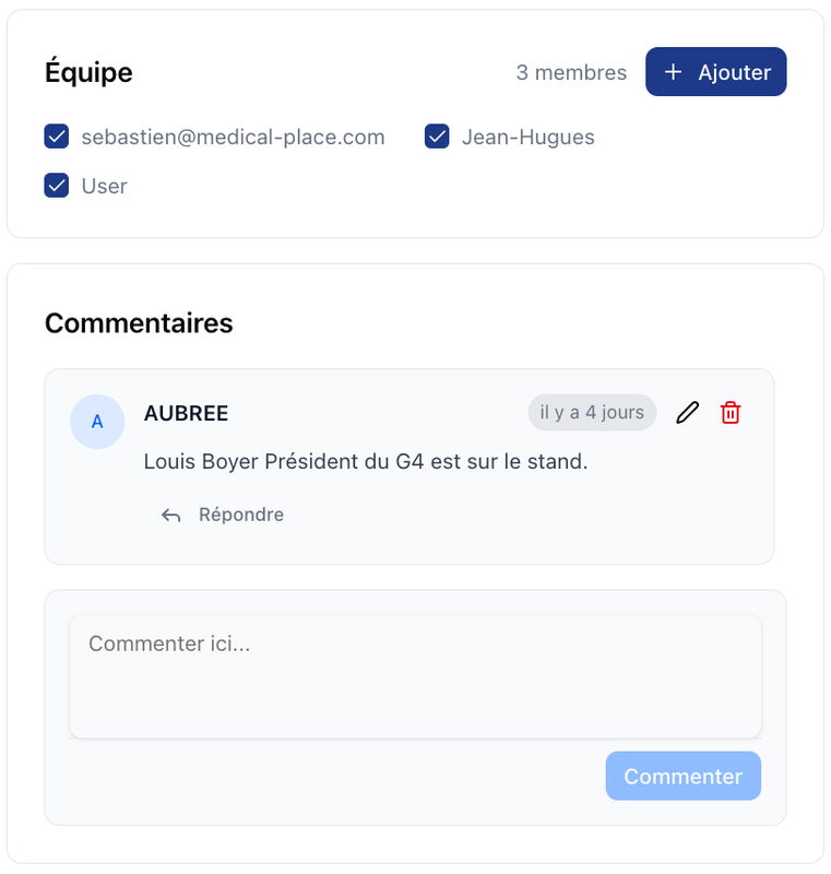 Collaboration d'équipe