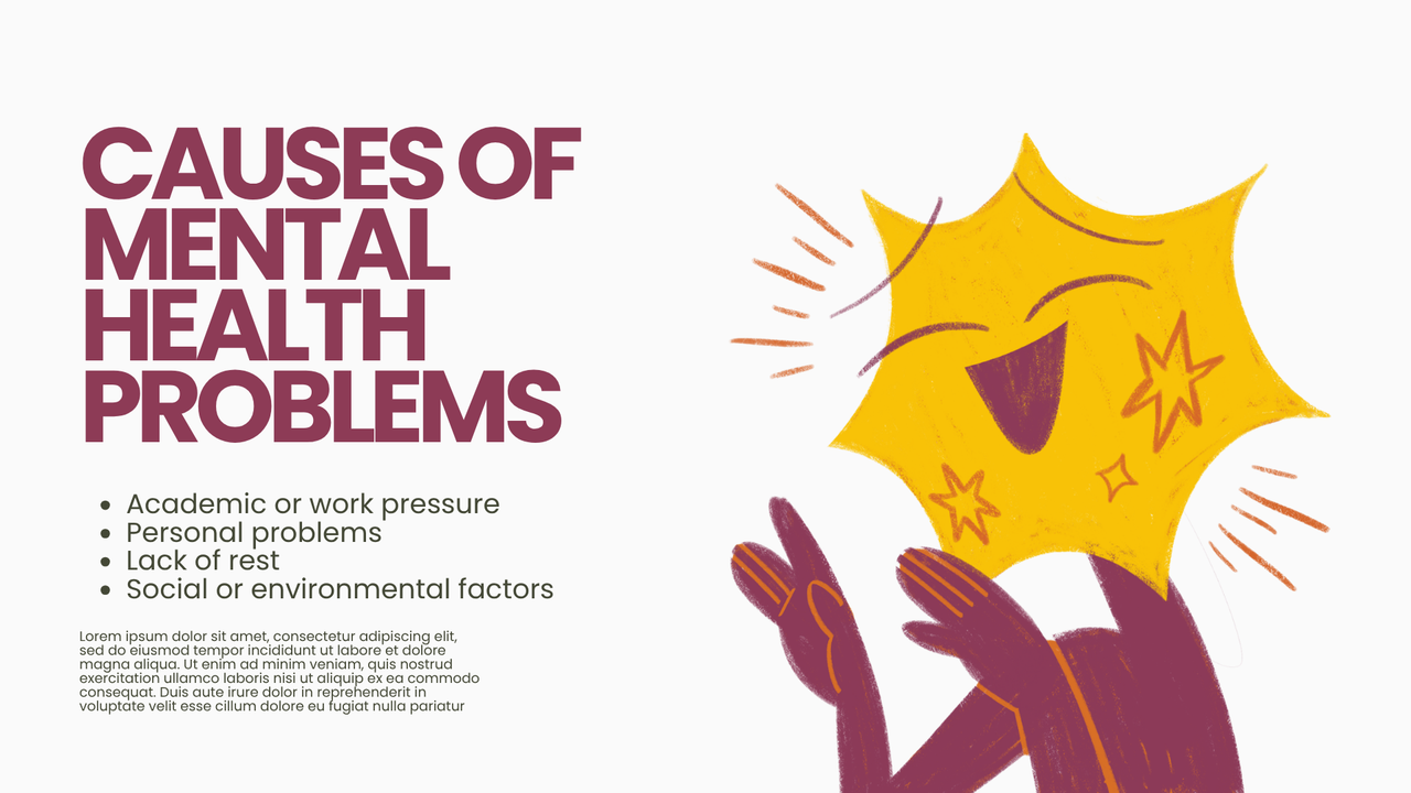 Green Black Illustration Mental Health Presentation