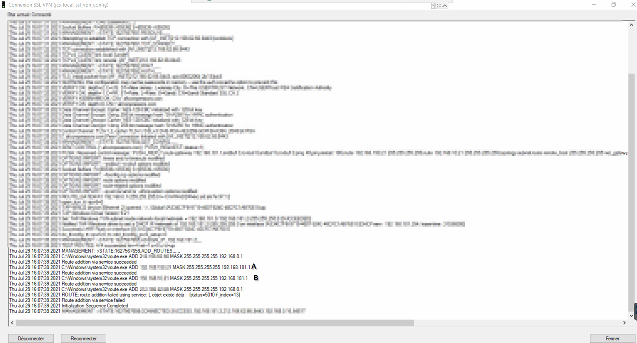 SSL VPN - Route modification on VPN Policy not replicated on the client? -  Discussions - Sophos Firewall - Sophos Community