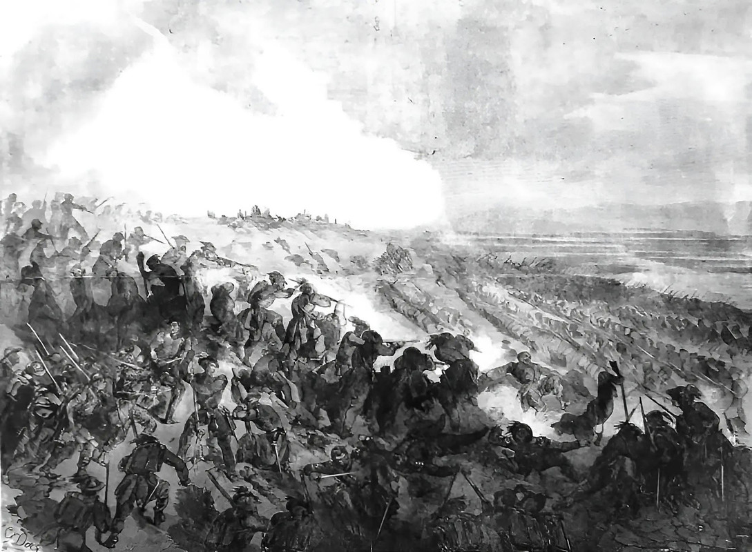 Crimea,rio Chernaya,la batalla del río Tchernaya-el ataque contra el piquete sardo