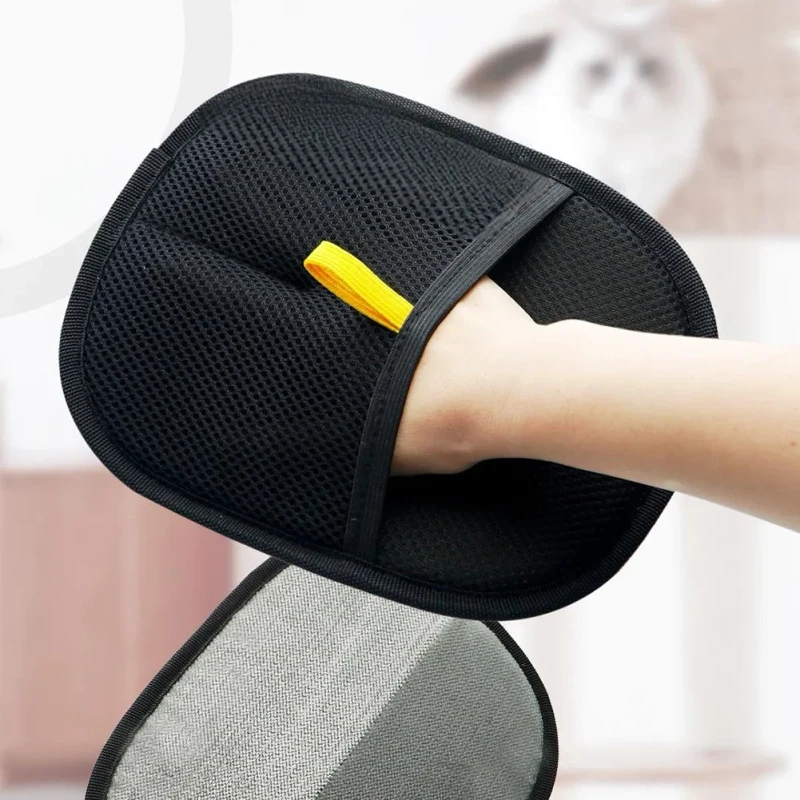 Pet Hair Remover Mitt in use