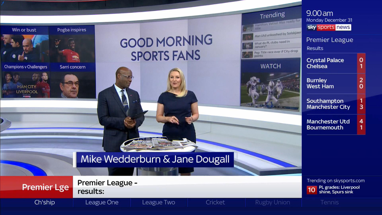 31 December - 09.00.00 - Good Morning Sports Fans. Round-up of t