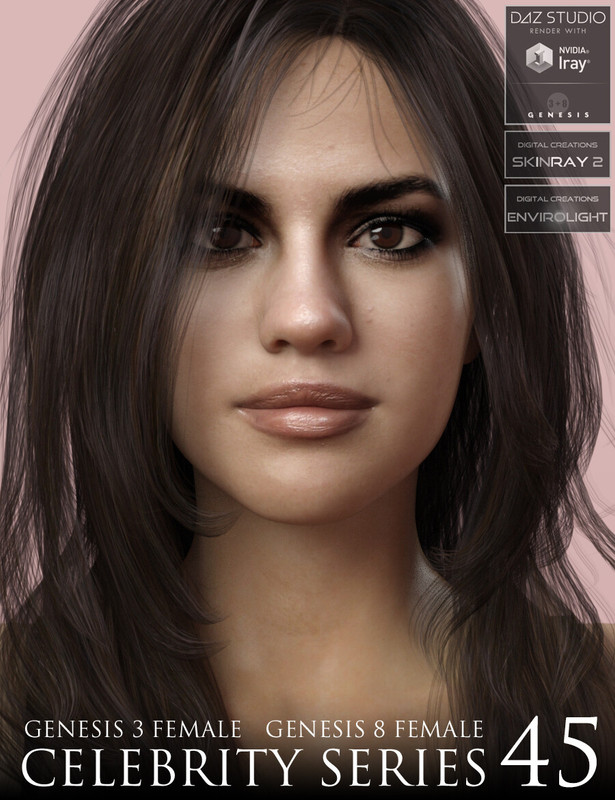 Celebrity Series 45 for Genesis 3 and Genesis 8 Female Celebrity Series 45 for Genesis 3 and Genesis 8 Female