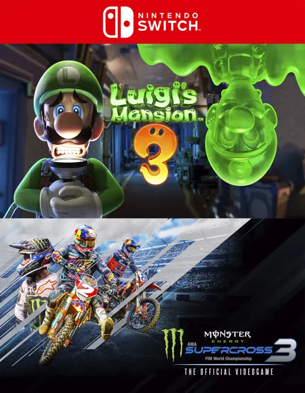 LUIGIS MANSION 3 MAS MONSTER ENERGY SUPERCROSS THE OFFICIAL VIDEOGAME 3 - NINTENDO SWITCH