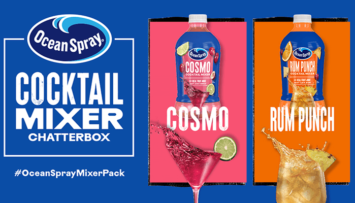 Exclusive Offer: Try Ocean Spray Cocktail Mixers for Free with Chatterbox – Limited Availability! Exclusive Offer: Try Ocean Spray Cocktail Mixers for Free with Chatterbox – Limited Availability!