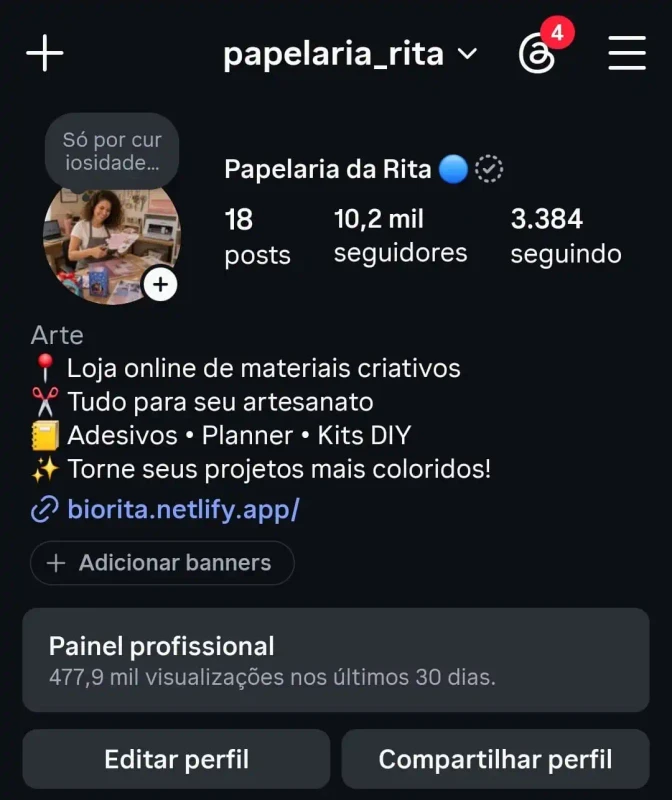 Siga nosso Instagram @papelaria_rita