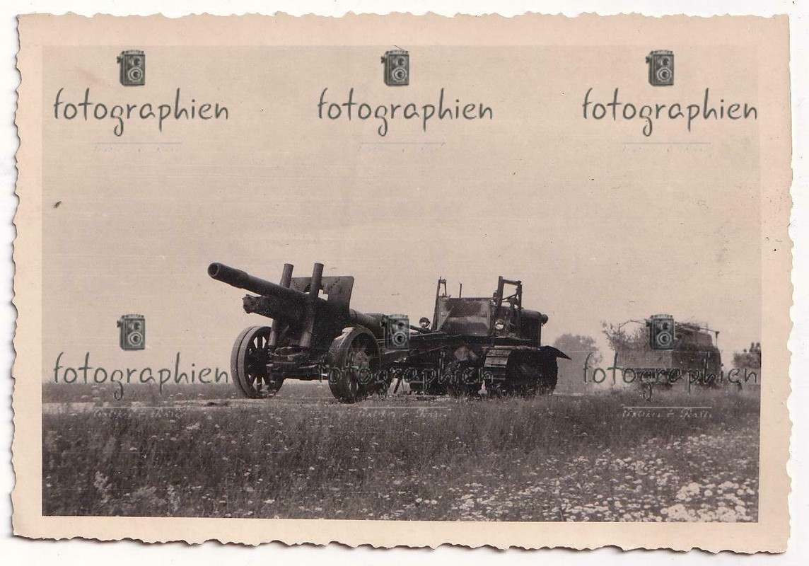 org. Foto Baltikum Russland Geschütz Artillerie Kfz Lkw 1941