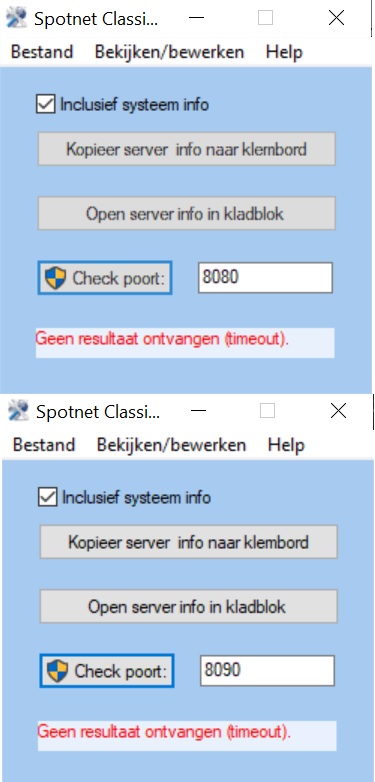 port 8090 8080