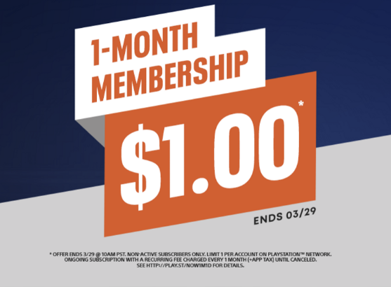 PS Now offering 1-month membership for $1 to new subscribers (NA) | JoyFreak