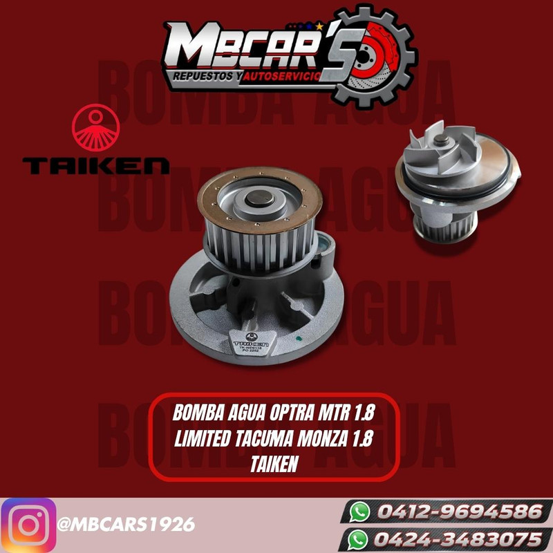BOMBA DE AGUA CHEV OPTRA M1.8 LIMITED / TACUMA / MONZA 1.8 