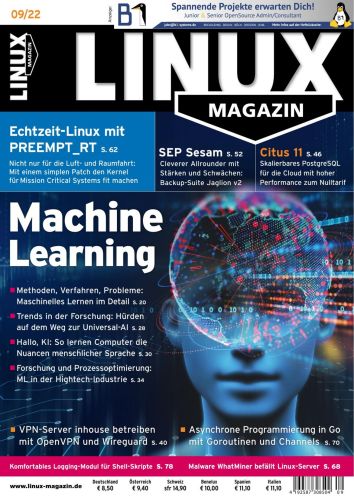 Cover: Linux Magazin September No 09 2022