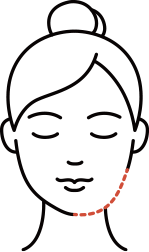 또렷하지 않은 턱선