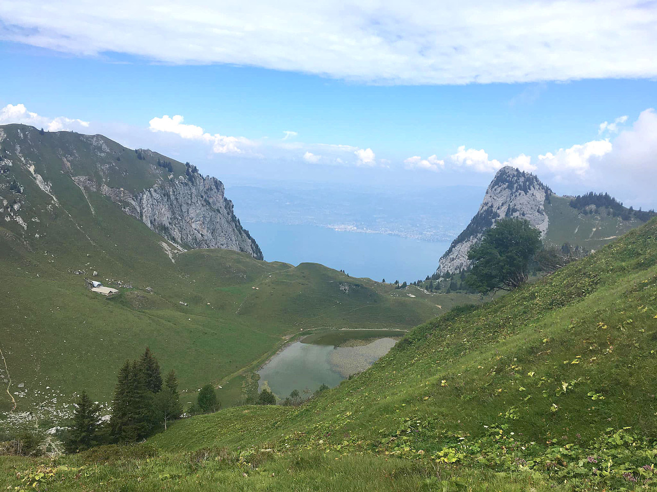 Pas De Lovenex lake Lemano view