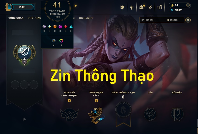 Acc LMHT # - Không Khung