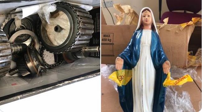 A-intercepts-drugs-hidden-in-statue-of-Mary-auto-parts-in-Lagos