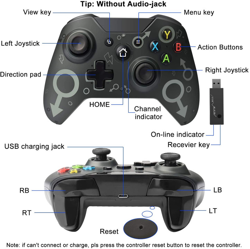 Wireless Controller For Xbox One And Microsoft Windows 10 Bluetooth Black Ebay