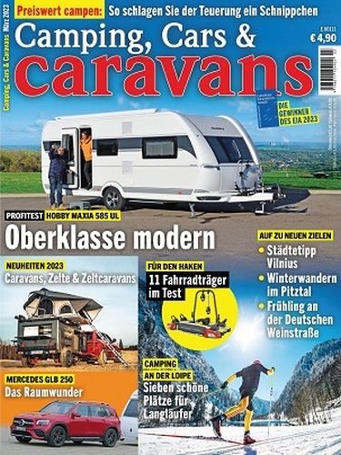 Cover: Camping, Cars und Caravans Magazin No 03 M&auml;rz 2023