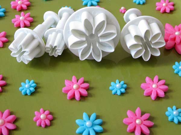 margarita flores para fondant Cortador marcador con expulsor