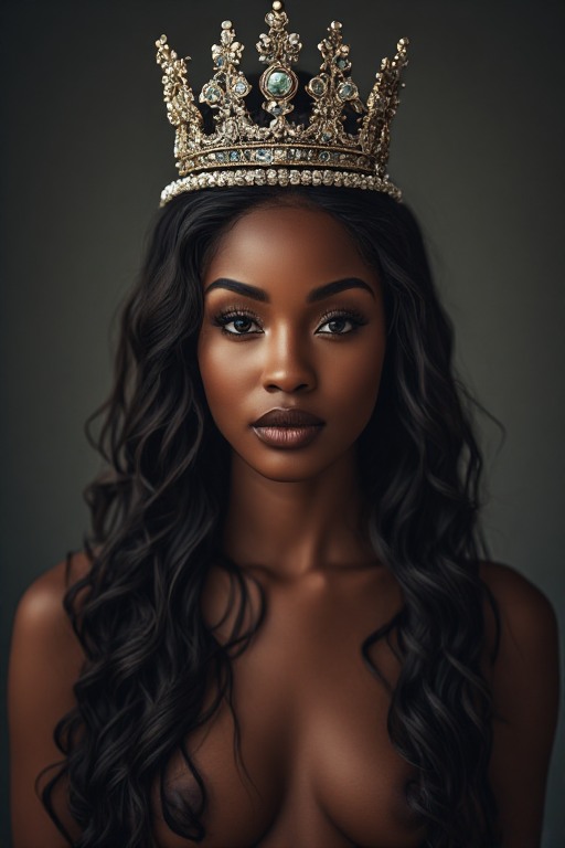 Naked-ebony-Queen-crown-soft-f-(18)