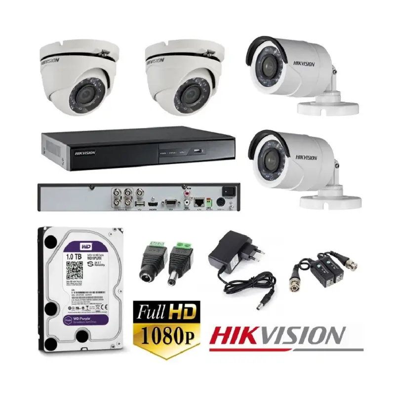 KIT DE 4 CÁMARAS FULL HD - HIKVISION