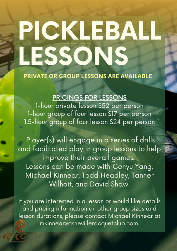 Asheville Racquet Club Pickleball ARC Pickleball Private Lessons