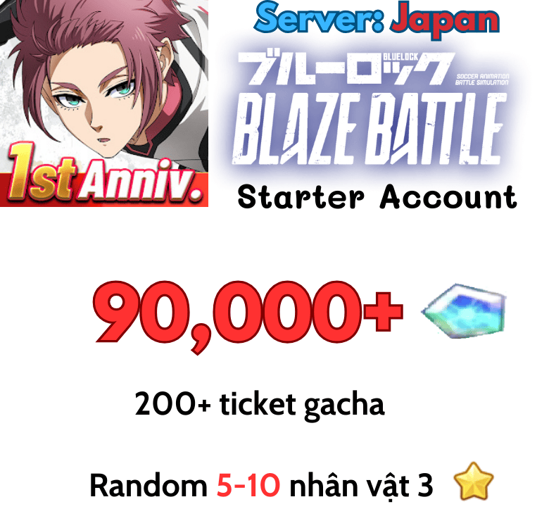 [JP] Blue lock Blaze Battle starter account reroll 