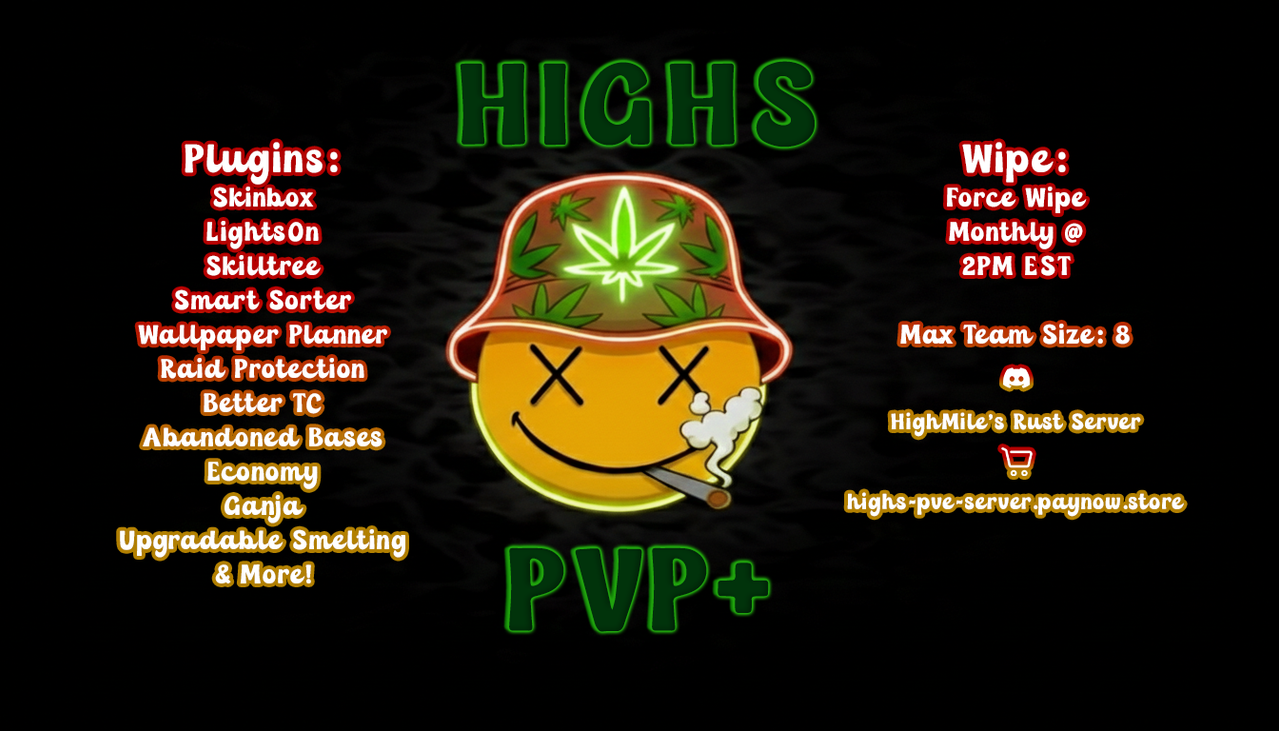 Highmiles PVP+ |SkillTree|RaidProtection|Deepsea24,7|Kits|Shop