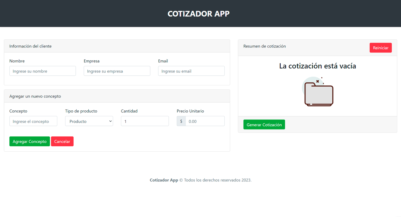 Sistema Cotizador