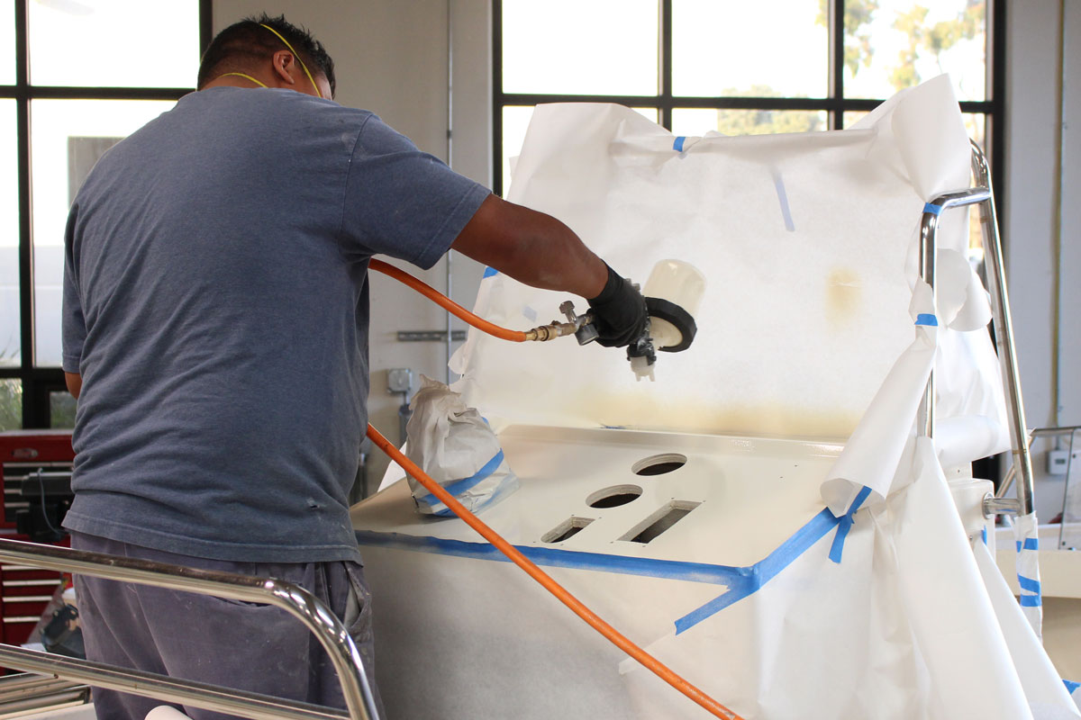 Repainting Fiberglass Console Repainting Fiberglass Console