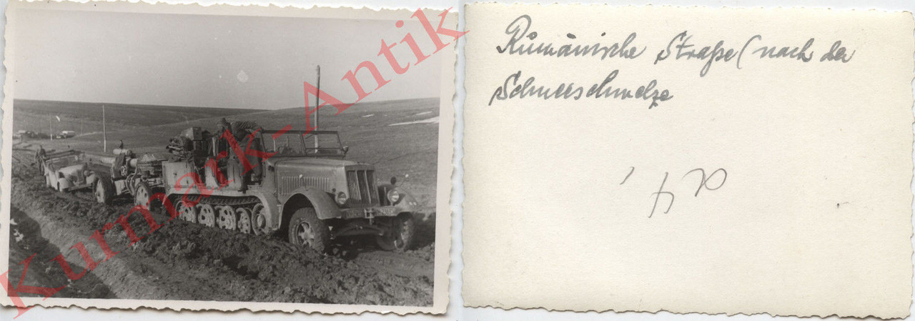 Foto Wehrmacht Rumänien Balkan Panzer Halbkette 