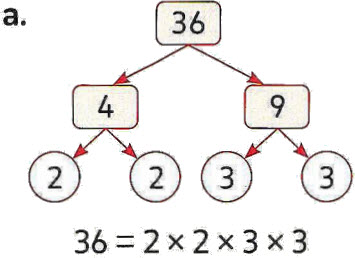 Factor tree for 36