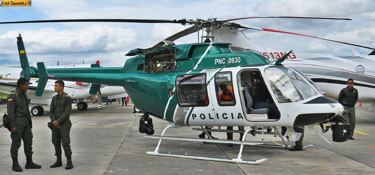 La Policía de Colombia ultima la incorporación de un nuevo helicóptero Bell 407-GXP