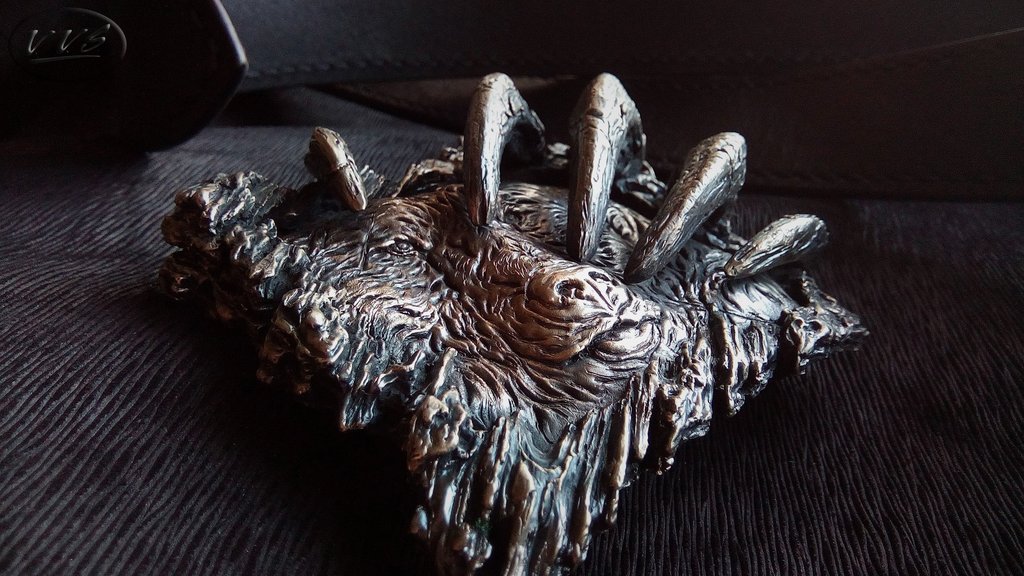 пряжка медведь литая большая нейзильбер7