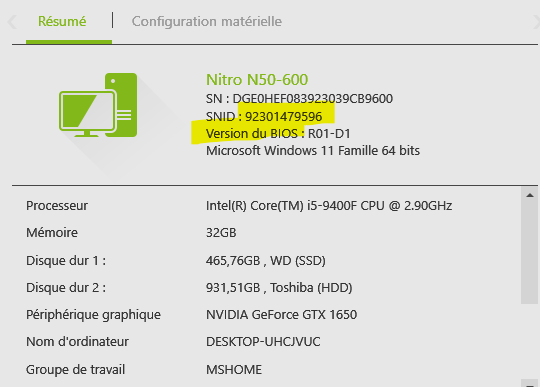 Capture d écran Nitro config et SNID 2025 12 14 112548