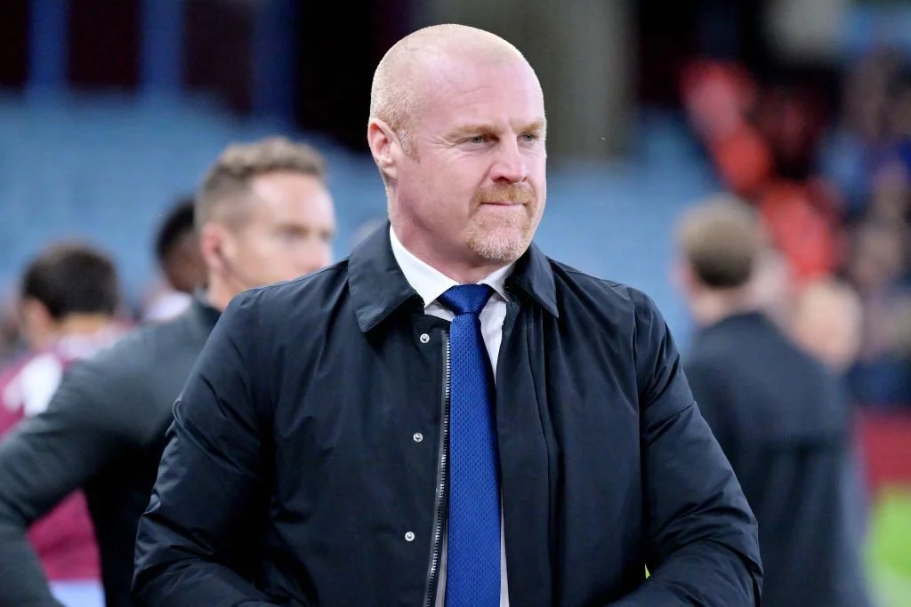 Sean Dyche in the last match of Everton against Aston Villa