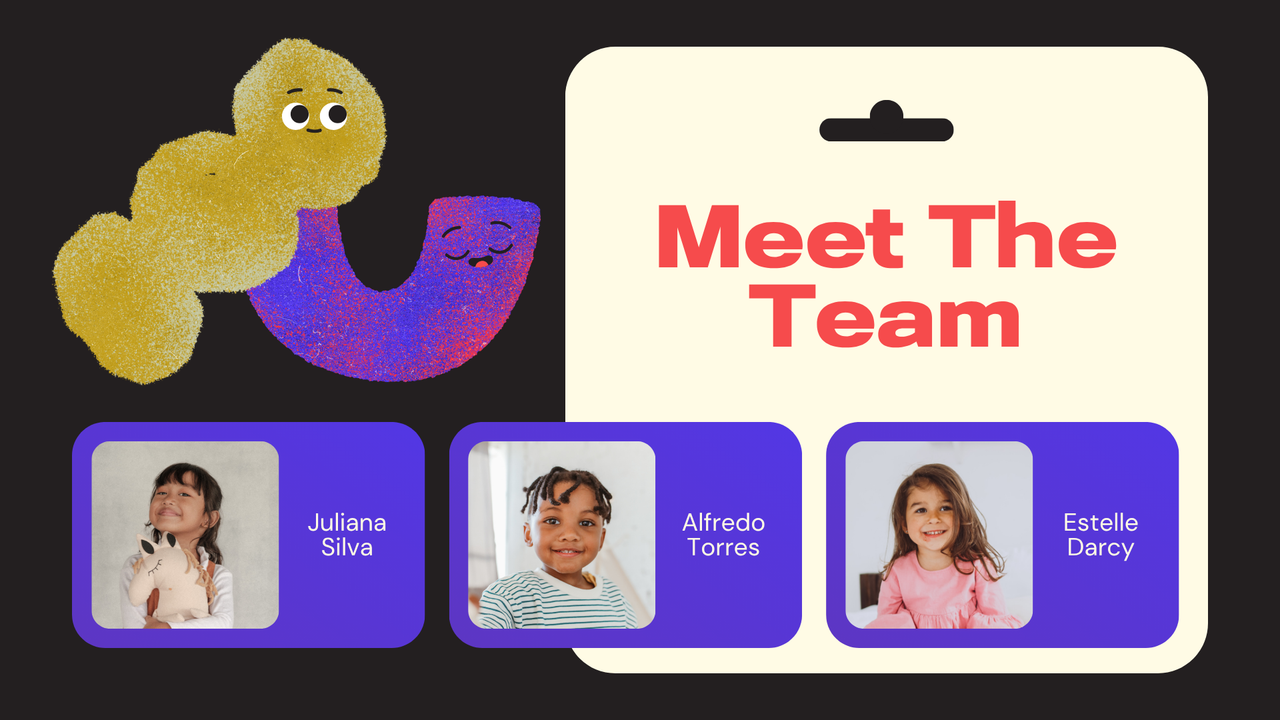 Black Colorful Illustrative Word Puzzle Game Presentation