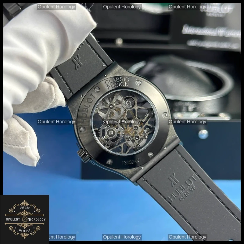 Hublot Classic Fusion Skeleton Tourbillon Black Ceramic Watch 45mm