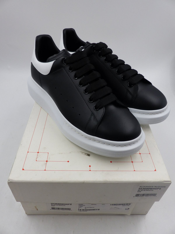 ALEXANDER MCQUEEN OVERSIZED LEATHER SNEAKERS BLCK/WHTE MEN SZ 10 EUR 43 5  53680 | MDG Sales, LLC