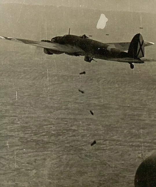 RARE! Luftwaffe LEGION CONDOR Heinkel He-111 Bombers Bombing Target (#2)!!!--