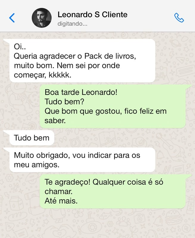 Screenshot of a customer testimonial.