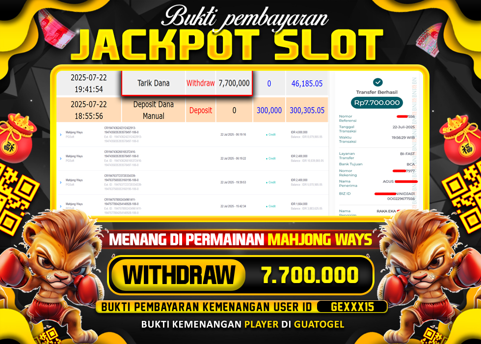 BUKTI JACKPOT LUNAS GUATOGEL